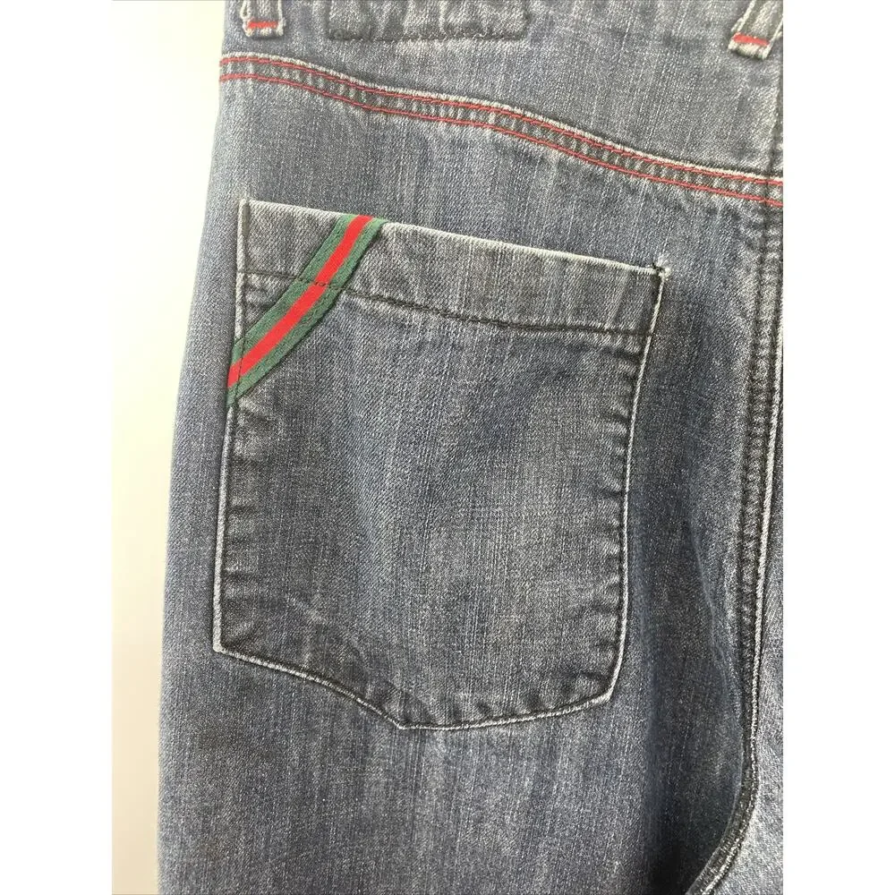 8732 Eight 732 Men's Sz Actual 34x32 Tag 36x34 Dark Wash Embroidered Denim Jeans